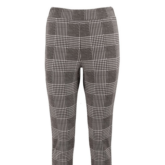 BOOHOO DOGTOOTH SKINNY STRETCH PANTS - Picture 5 of 5